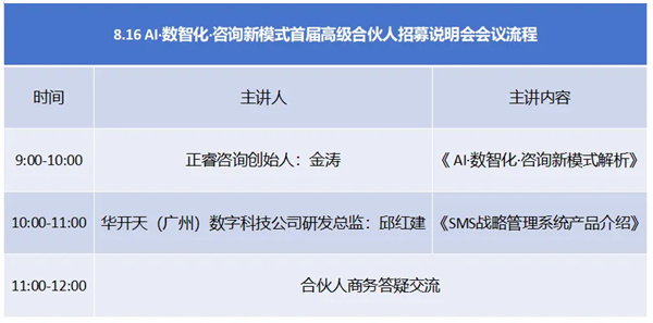AI·數(shù)智化·咨詢新模式首屆高級(jí)合伙人招募說(shuō)明會(huì)震撼來(lái)襲！